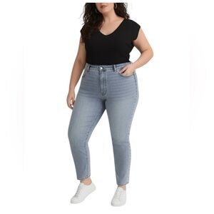 Abercrombie & Fitch Curve Love '90s Straight Jeans size 16/33 short NWT denim